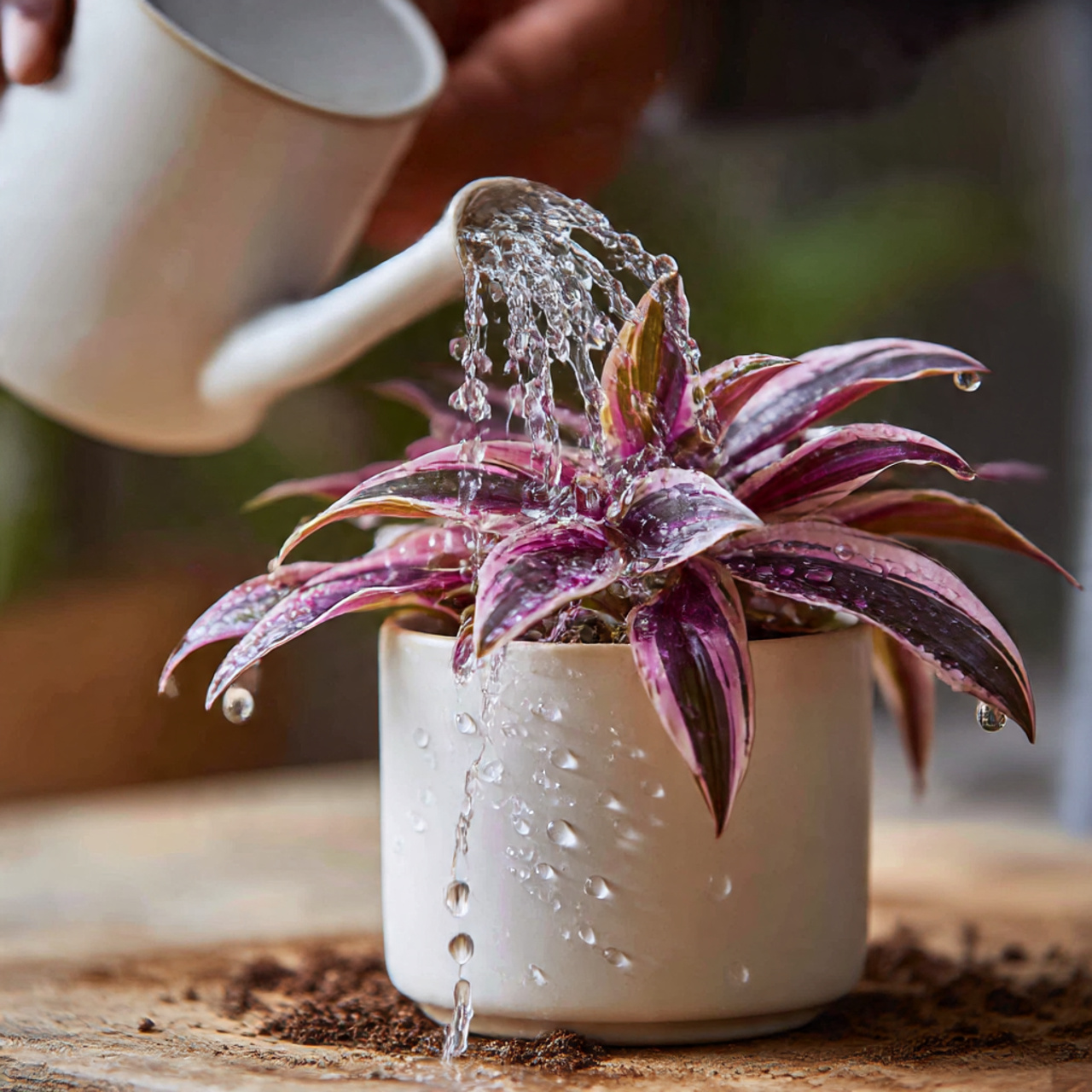 Watering and Moisture in Tradescantia Nanouk Care