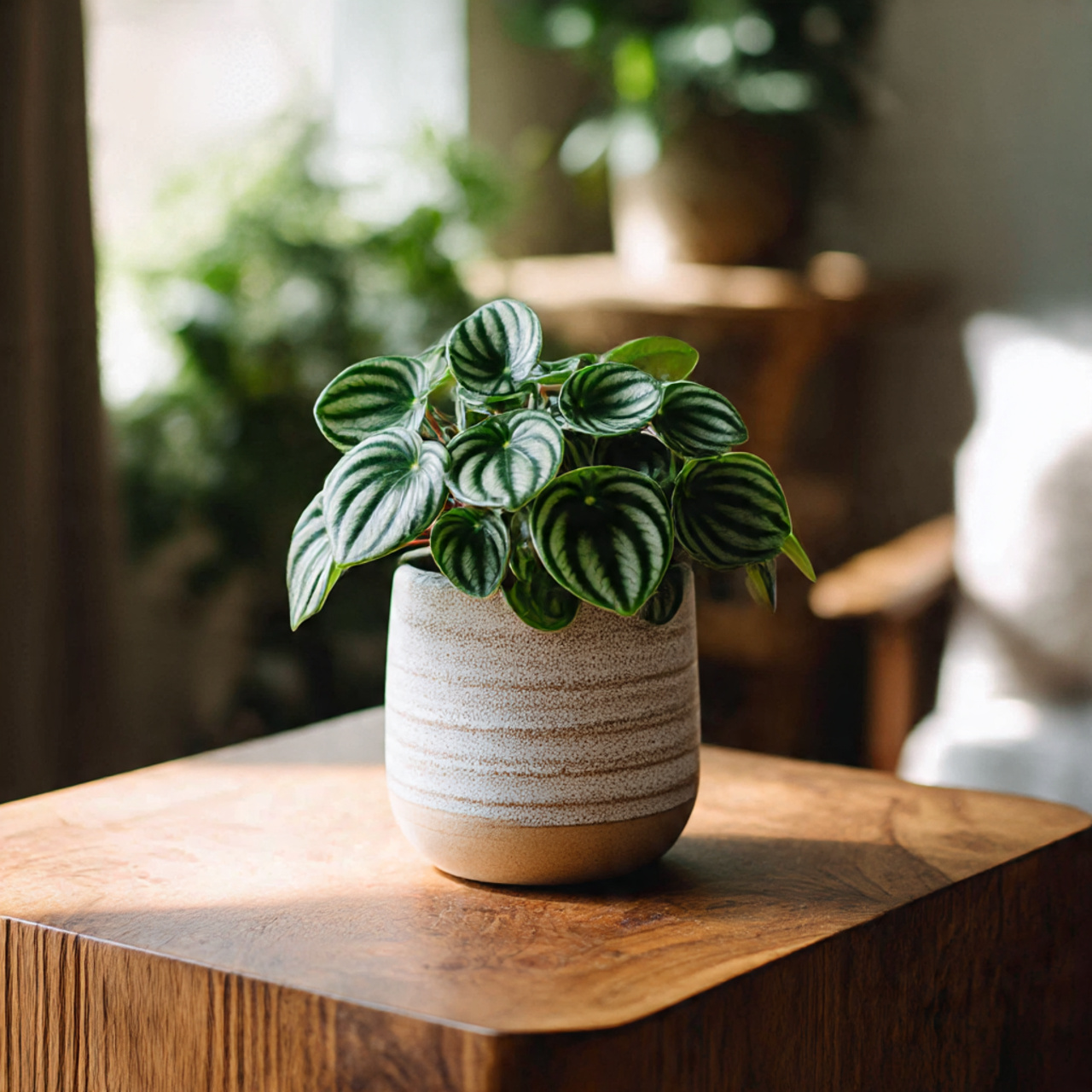 Watermelon Peperomia Tabletop Display