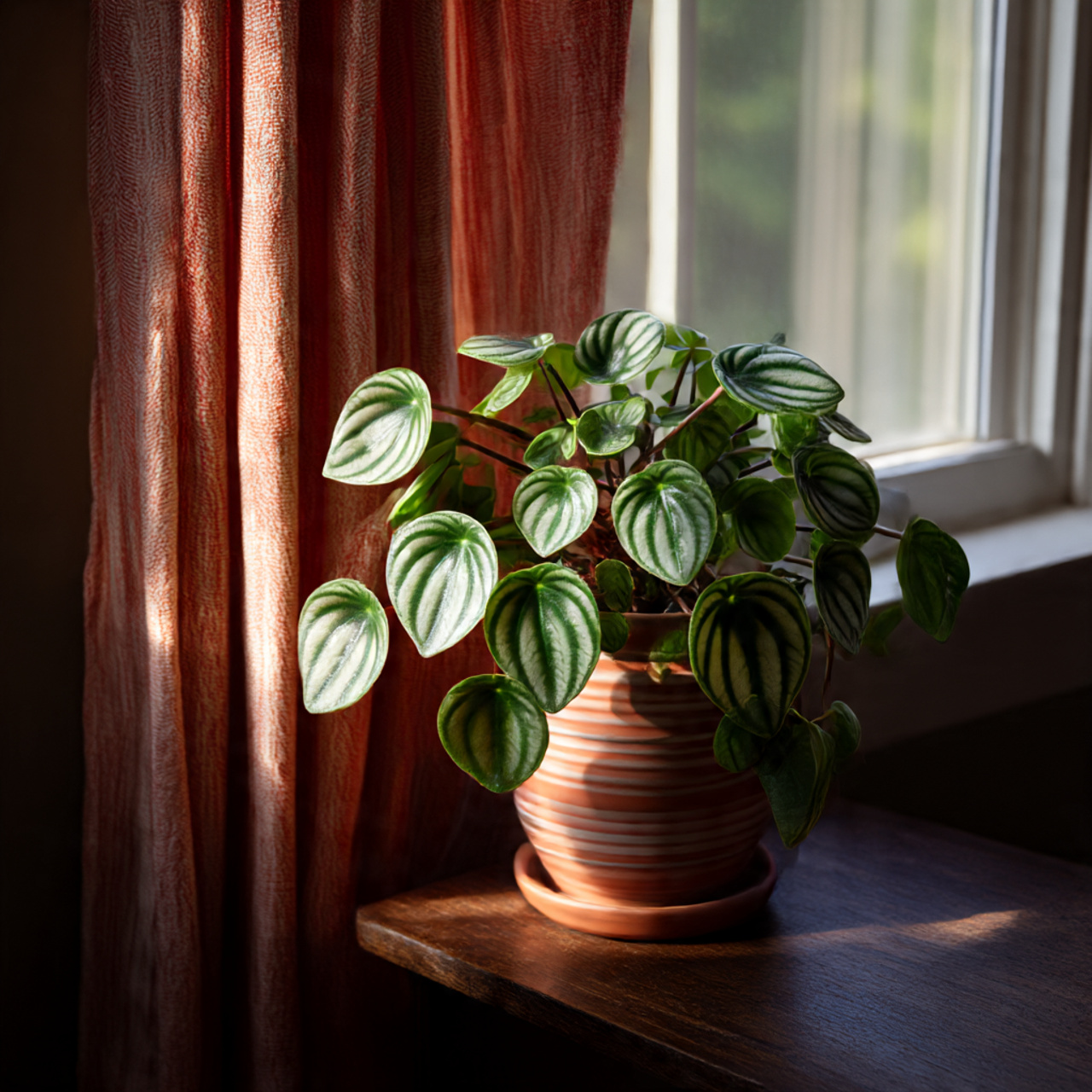 Watermelon Peperomia and Natural Light Balance