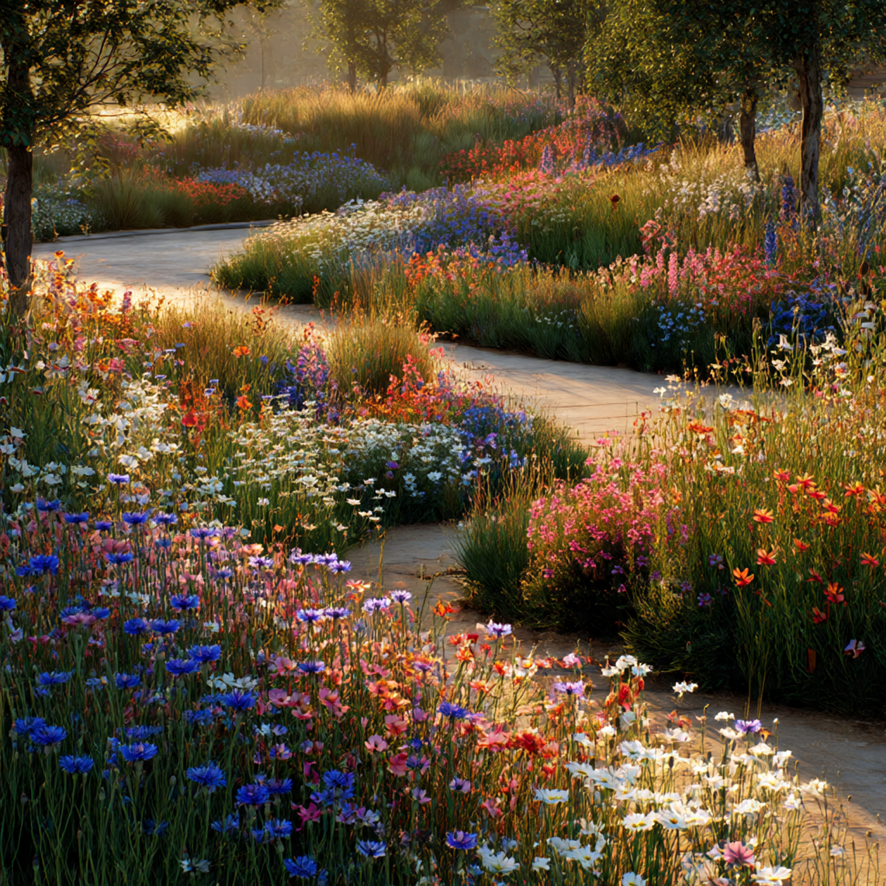 Wildflower-Inspired Flower Garden Design