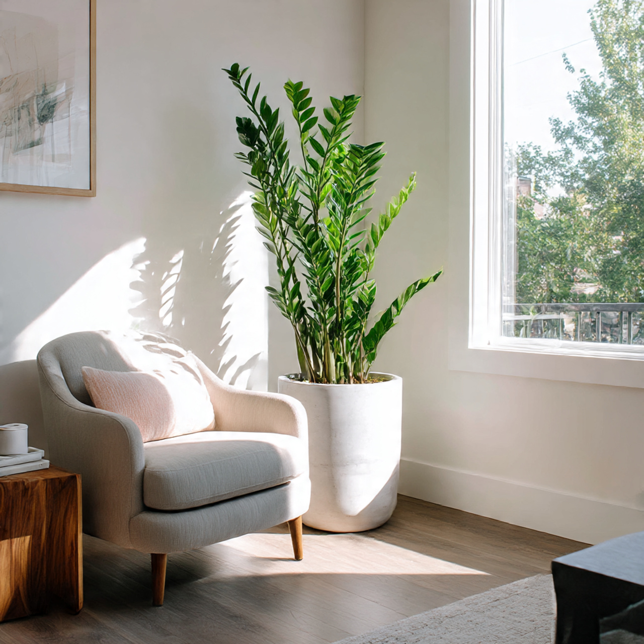 ZZ Plant as a Statement Corner Piece