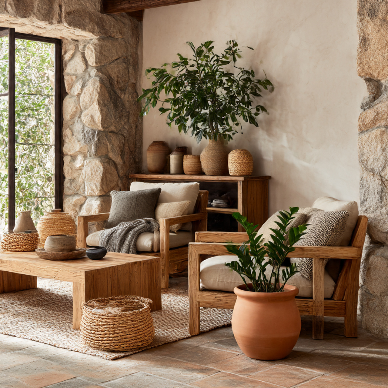 ZZ Plant for Rustic Interiors
