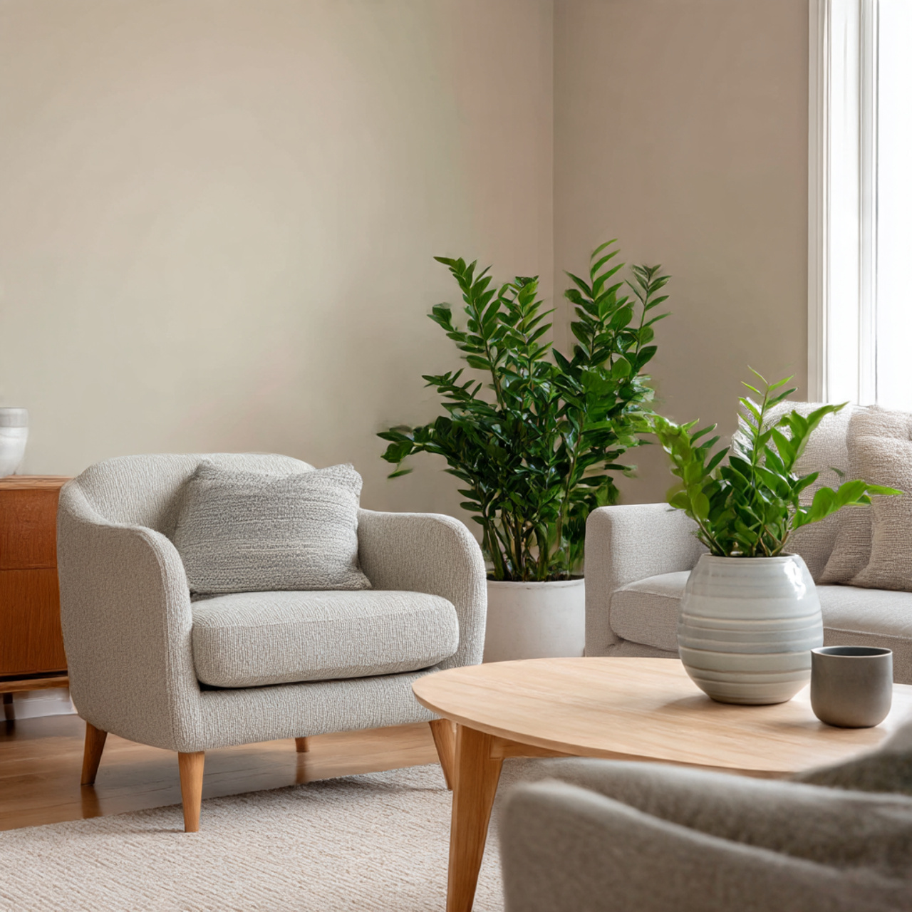 ZZ Plant in Neutral Interiors