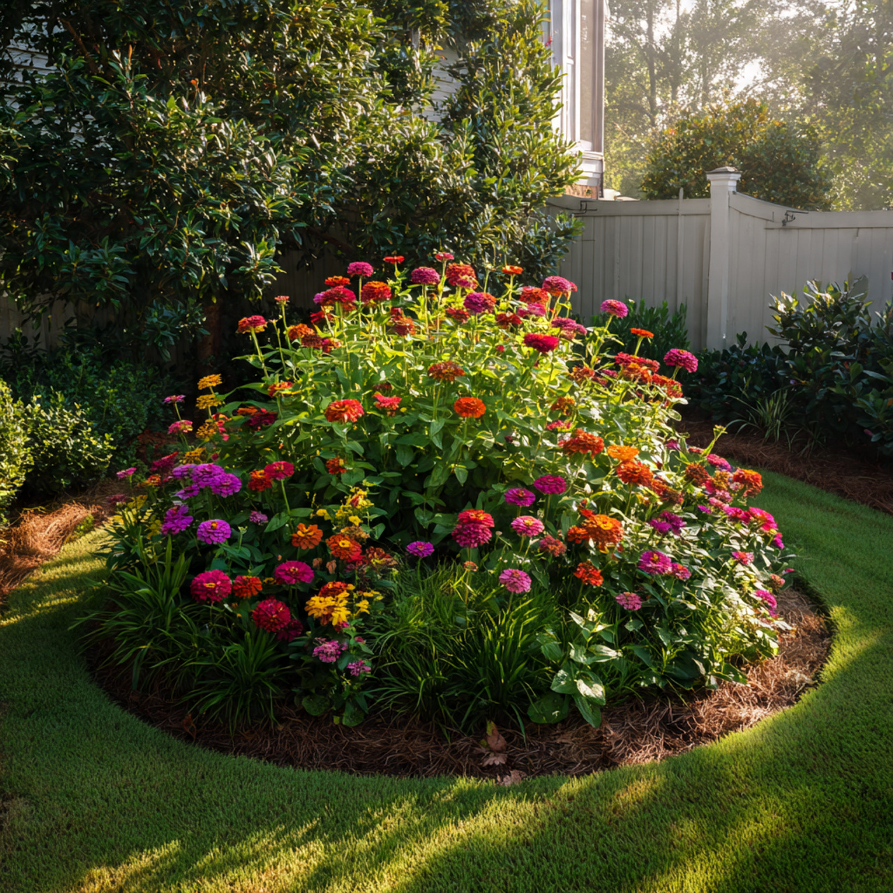 Zinnia Garden for Backyard Focal Points