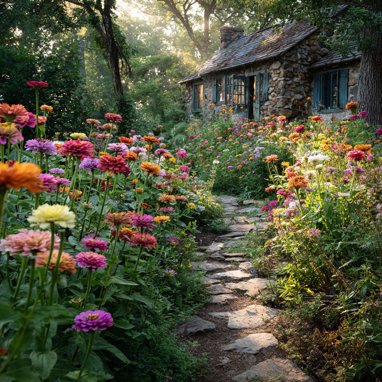Zinnia Garden for Cottage-Style Charm