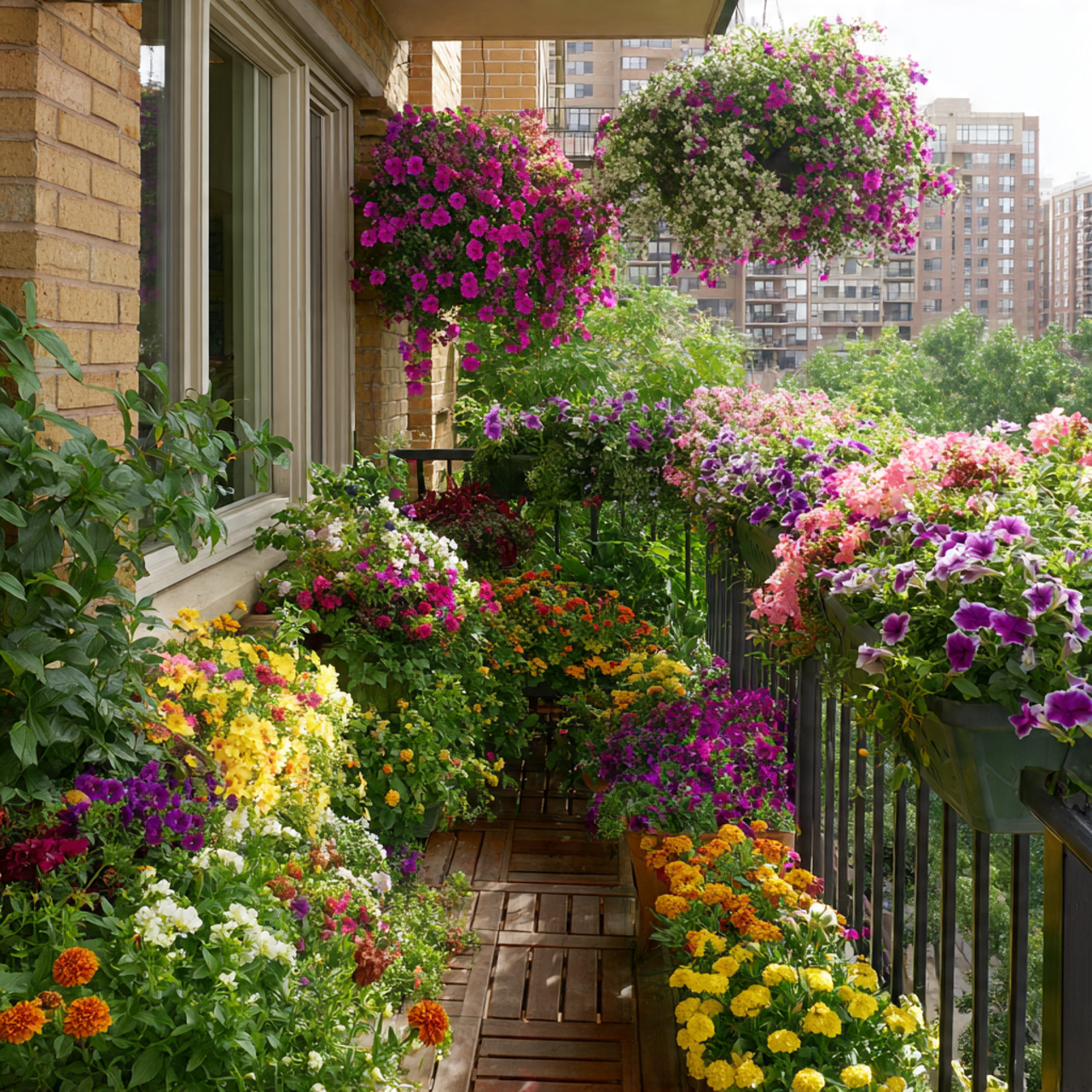 25 Stunning Balcony Garden Ideas to Transform Your Outdoor Space 8 a balcony overflowing with vibrant flowering plants