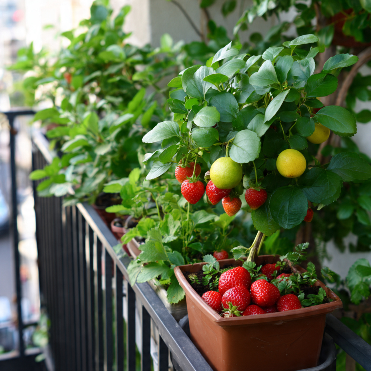 25 Stunning Balcony Garden Ideas to Transform Your Outdoor Space 16 a balcony with small containers or dwarf