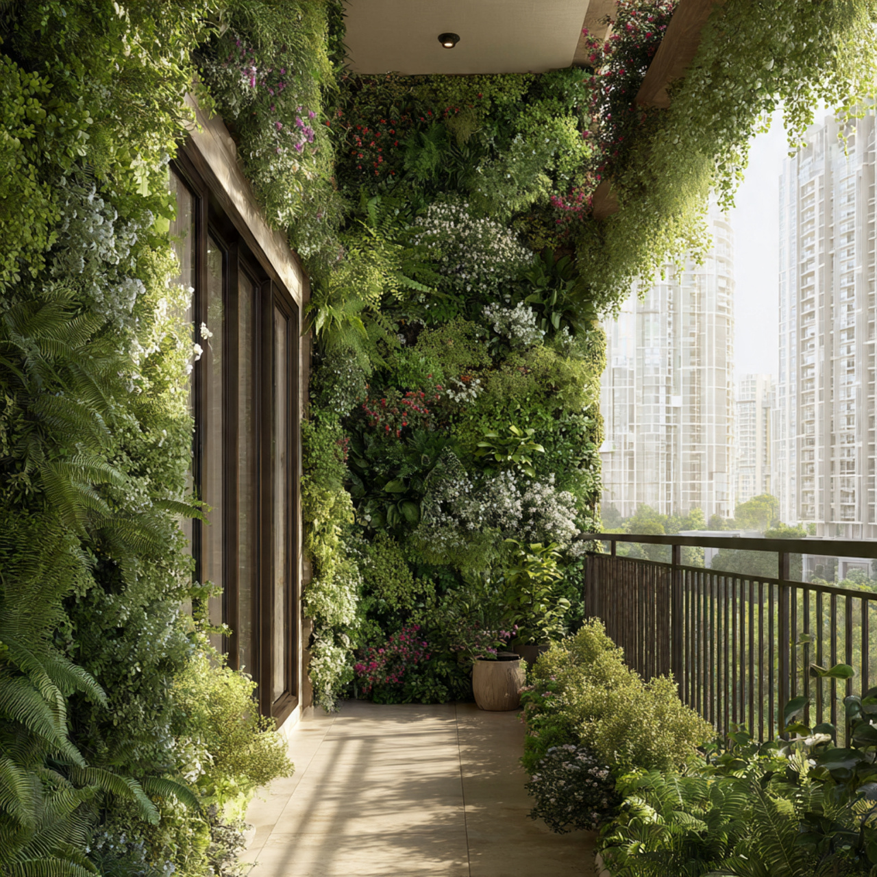 25 Stunning Balcony Garden Ideas to Transform Your Outdoor Space 17 a full balcony wall covered in green