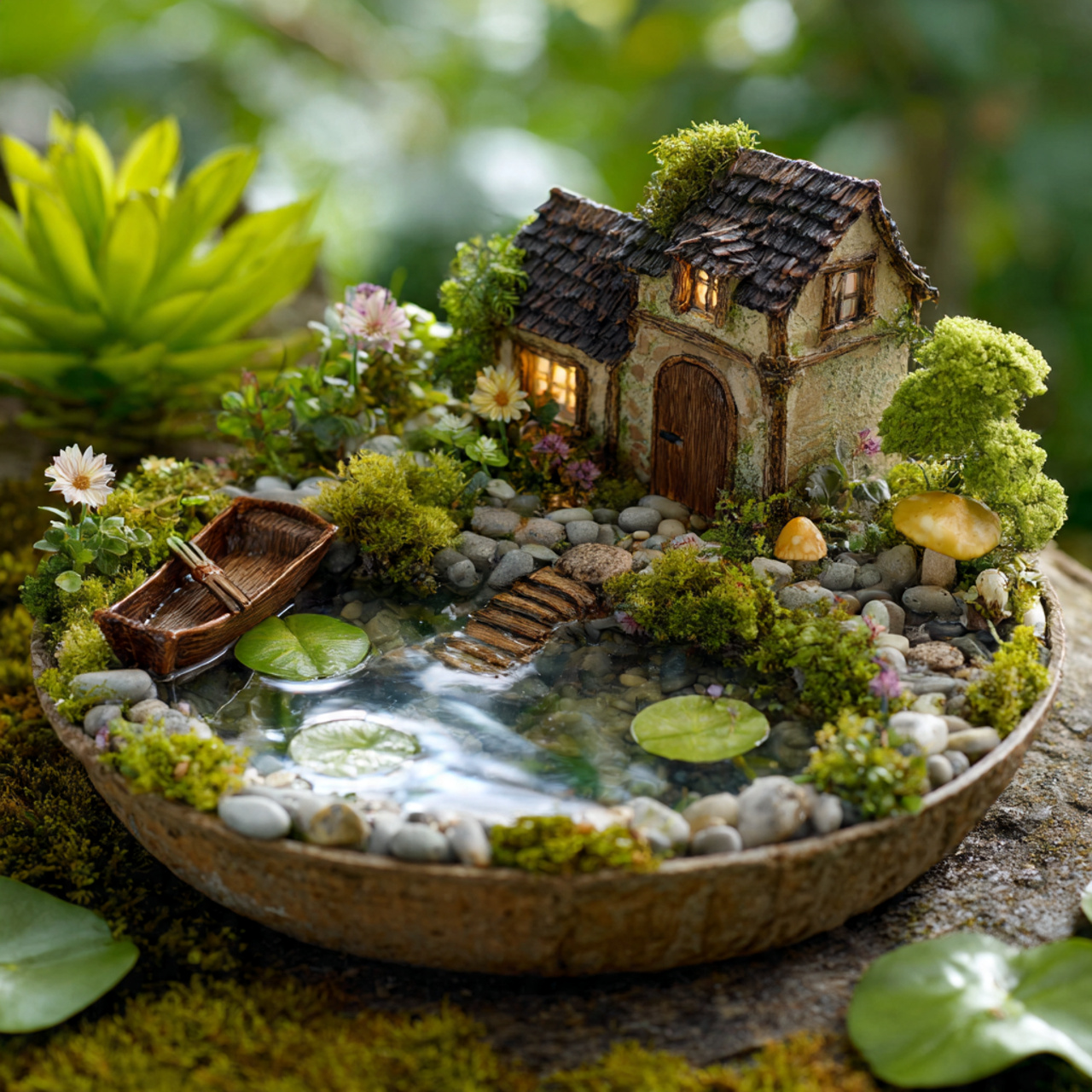 25 Magical Fairy Garden Ideas to Transform Your Home & Garden 18 a realistic image of fairy pond with