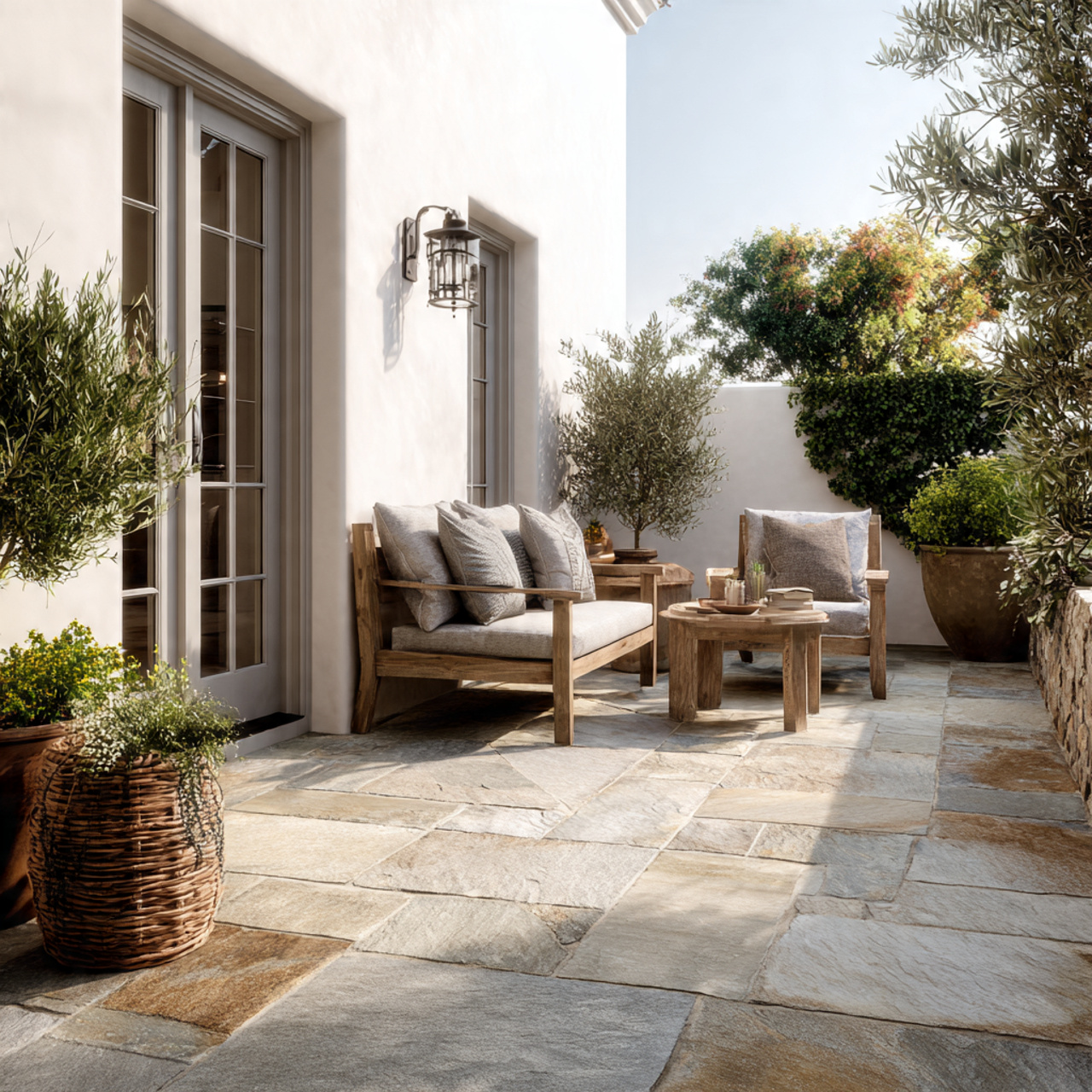24 Patio Ideas You’ll Love: Fresh, Stylish & Easy Outdoor Upgrades 3 Patio Ideas with Natural Stone Flooring