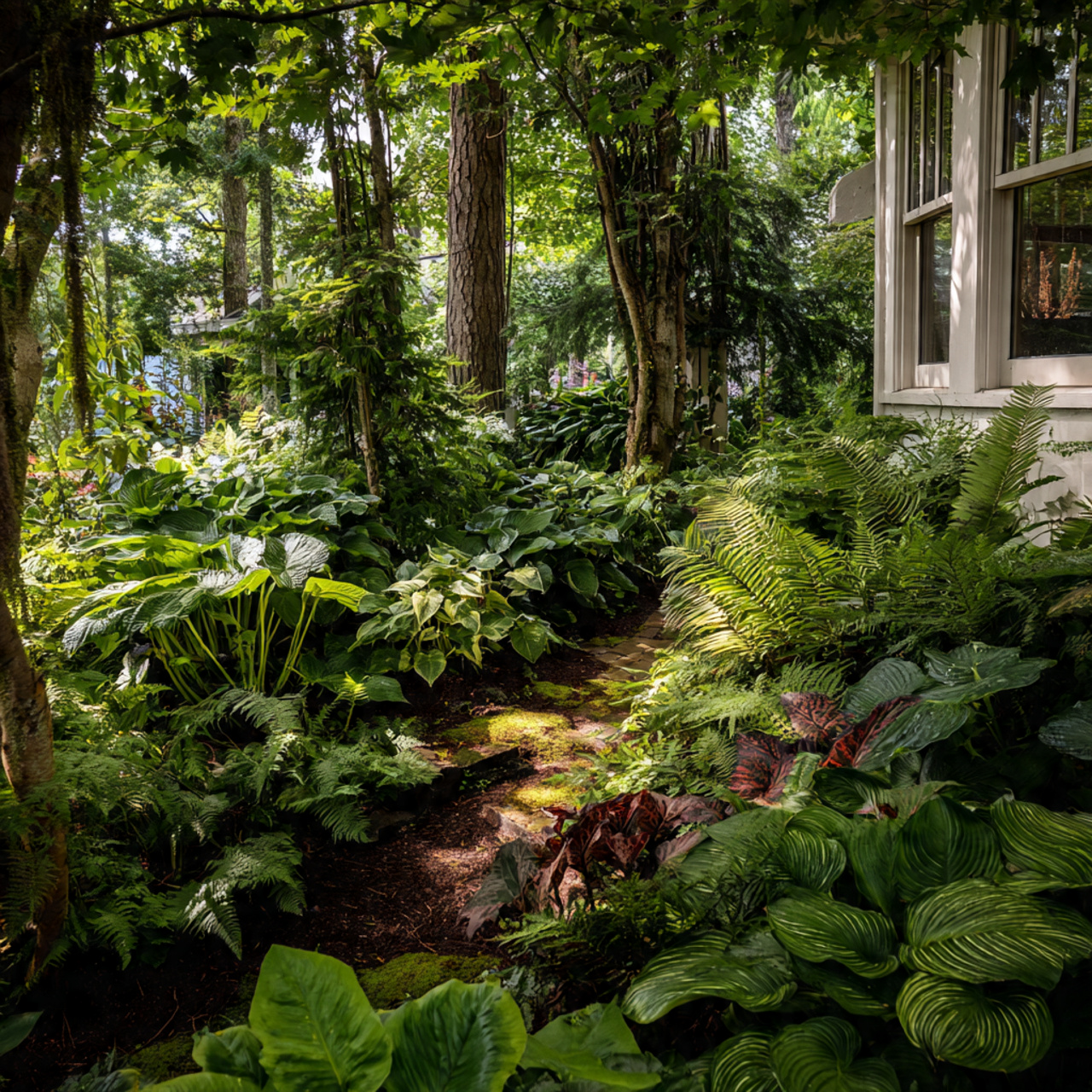 24 Creative Garden Ideas That Bring Instant Charm to Your Space 11 a shaded garden corner filled with ferns