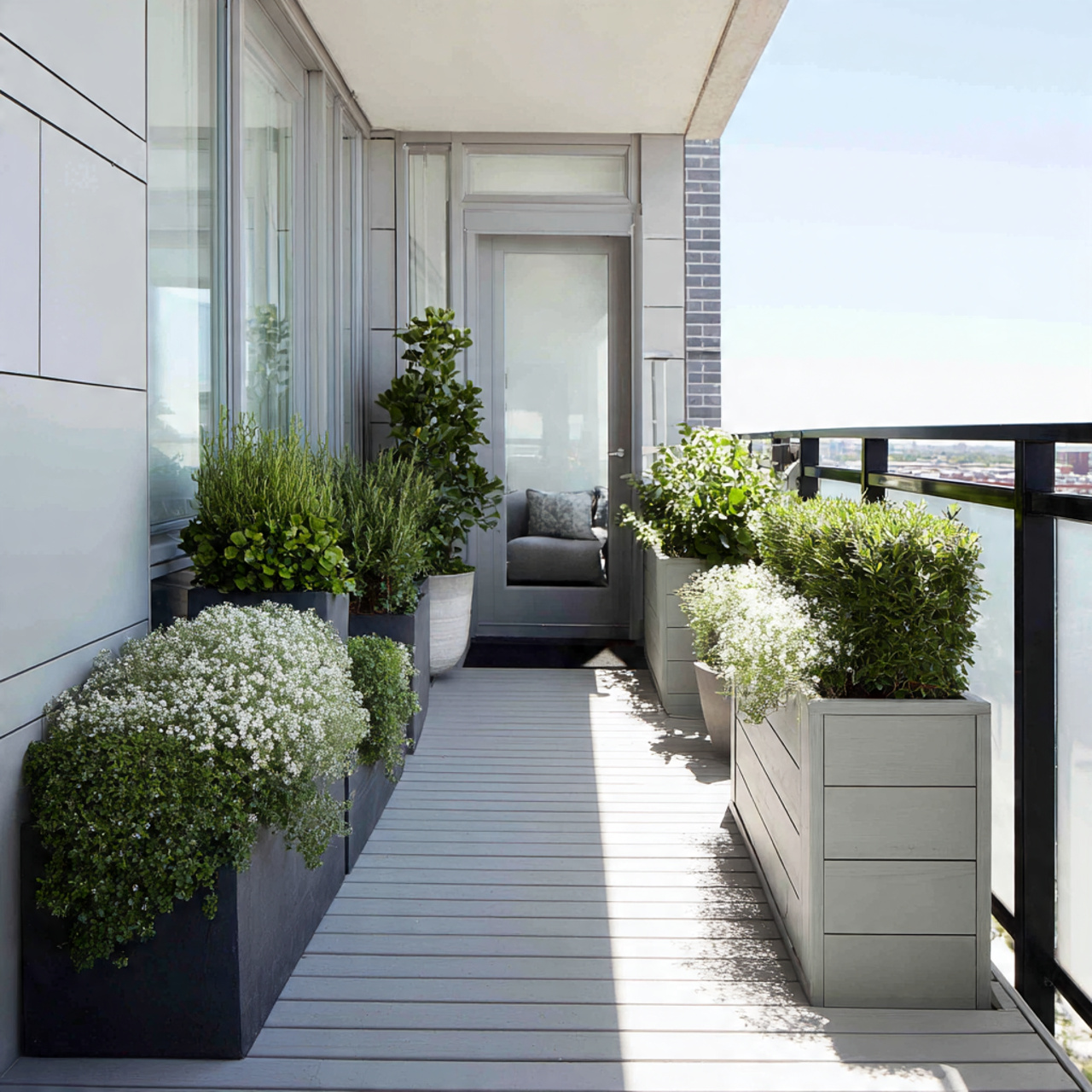 25 Stunning Balcony Garden Ideas to Transform Your Outdoor Space 10 a sleek balcony with minimal plants clean lined