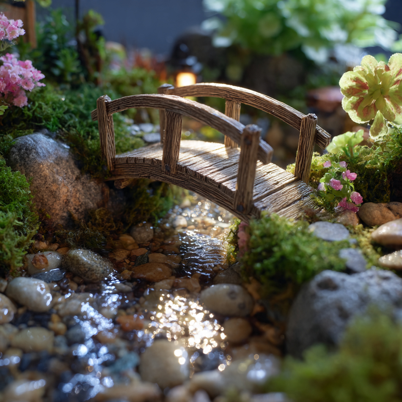 25 Magical Fairy Garden Ideas to Transform Your Home & Garden 9 a small wooden arched bridge crossing a