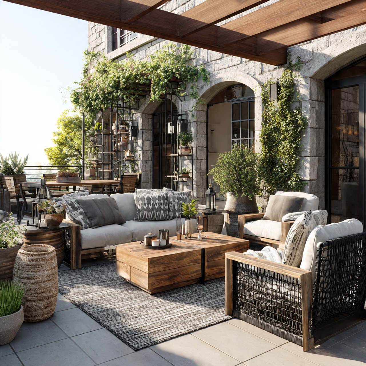 24 Patio Ideas You’ll Love: Fresh, Stylish & Easy Outdoor Upgrades 23 a sophisticated patio with a combination of