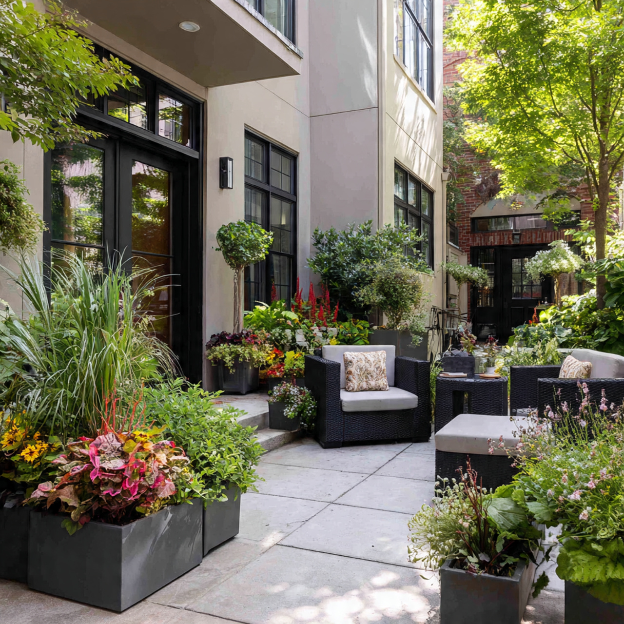 24 Patio Ideas You’ll Love: Fresh, Stylish & Easy Outdoor Upgrades 13 a vibrant patio lined with assorted container