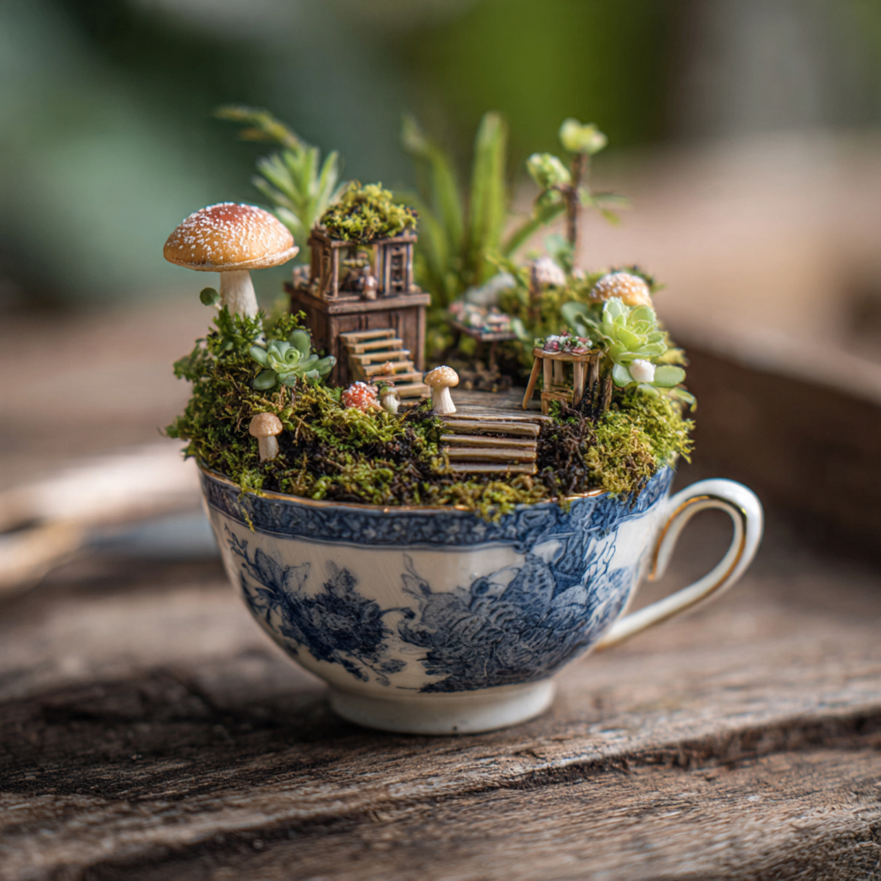 25 Magical Fairy Garden Ideas to Transform Your Home & Garden 3 a vintage porcelain teacup turned into a