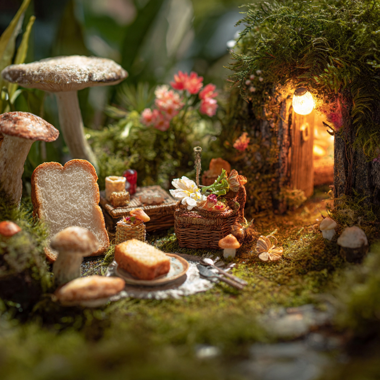 25 Magical Fairy Garden Ideas to Transform Your Home & Garden 20 fairy picnic scene with fairy garden unique 1