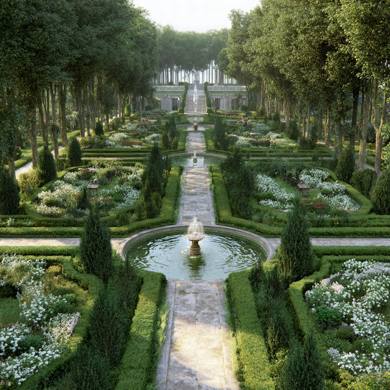 Symmetrical Garden Layout