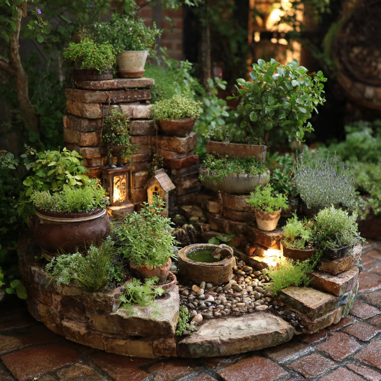 25 Magical Fairy Garden Ideas to Transform Your Home & Garden 14 herb and fairy combo garden with unique
