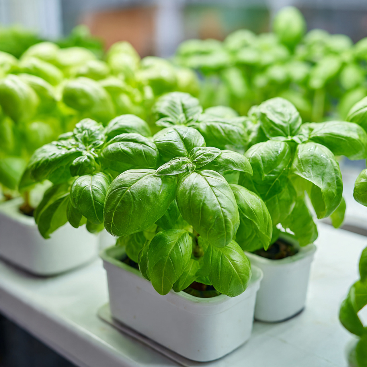 Hydroponic Gardening Made Easy: 25 Proven Ideas for Thriving Plants 18 hydroponic basil growing in containers fresh aromatic