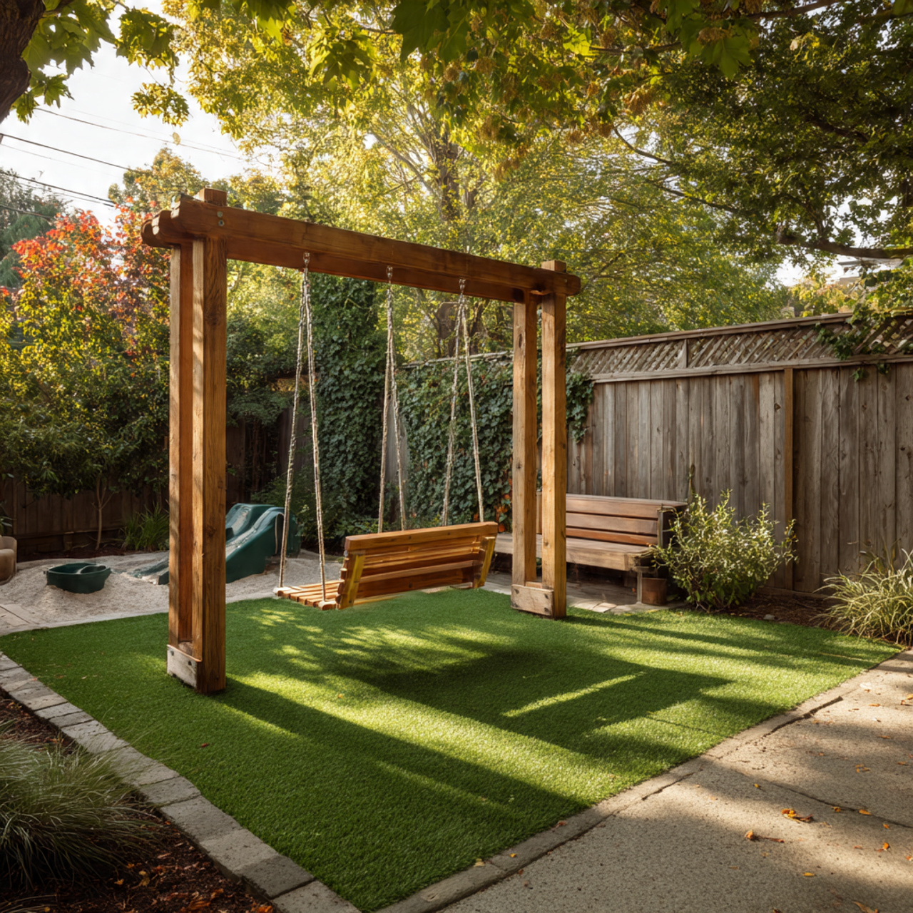 Create a Backyard Oasis: 24 Ultimate Guide to a Relaxing Outdoor Retreat 15 kid friendly play zone with swings sandbox and 1