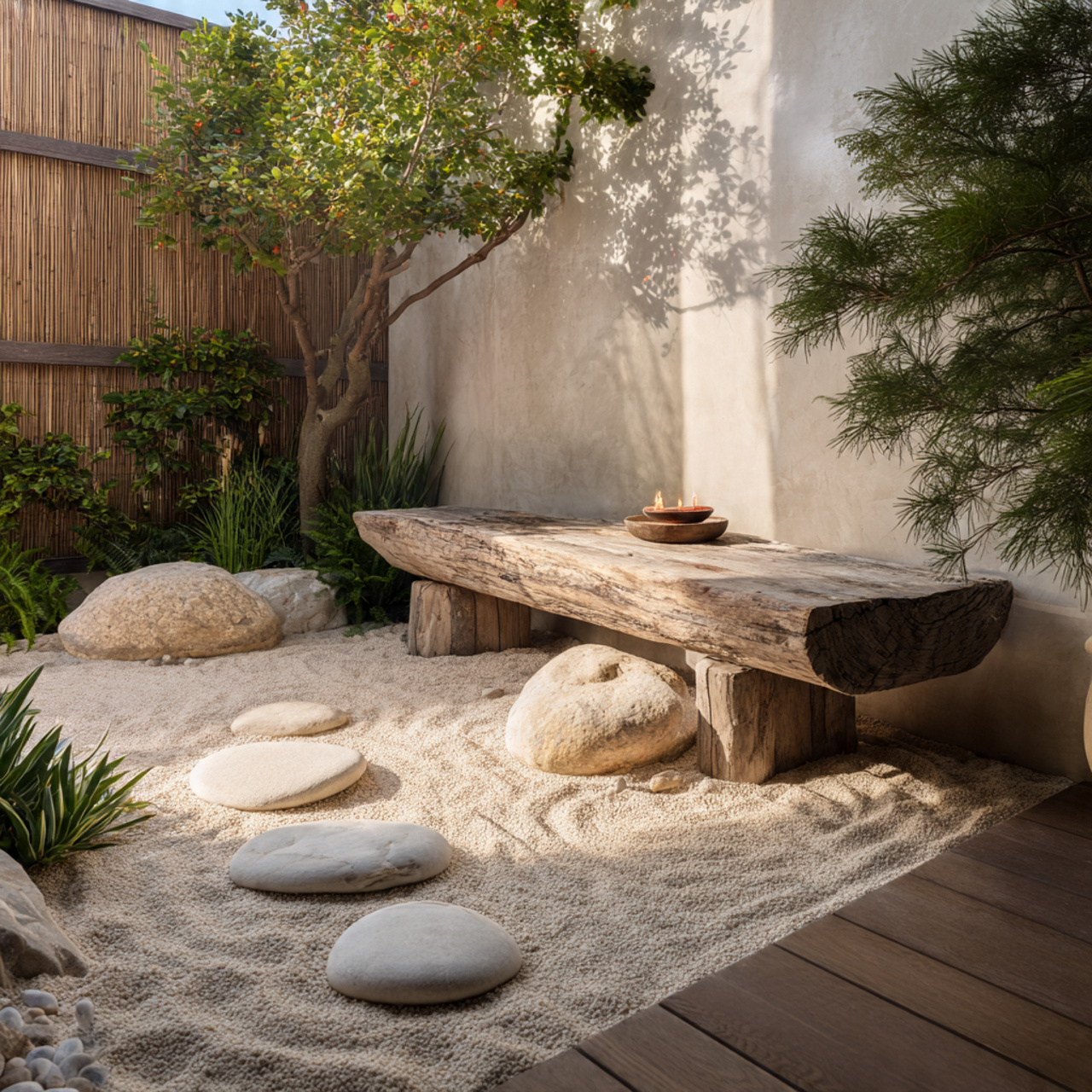 Create a Backyard Oasis: 24 Ultimate Guide to a Relaxing Outdoor Retreat 13 minimalistic zen garden corner with sand stones