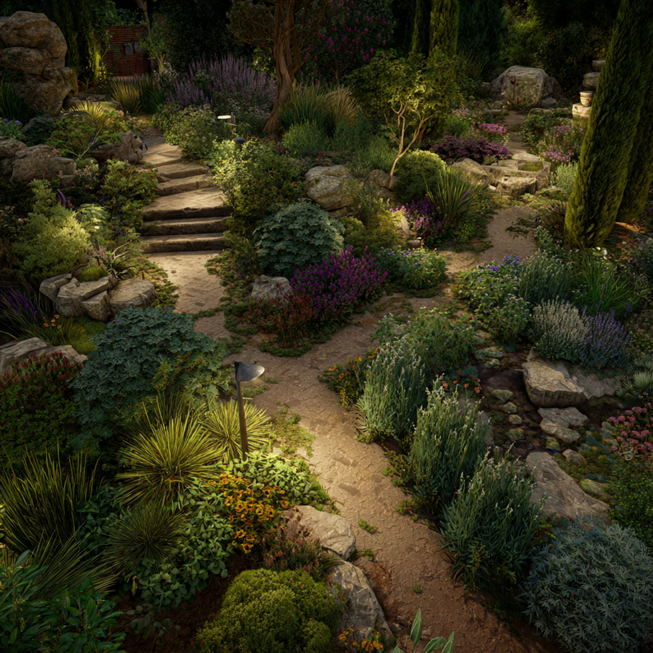 Asymmetrical Garden Layout