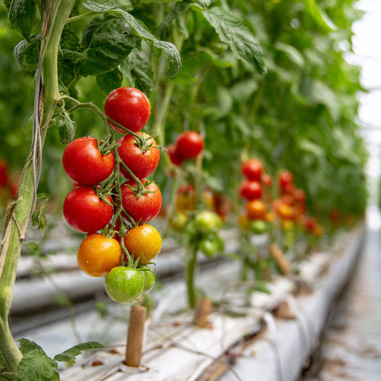 Hydroponic Gardening Made Easy: 25 Proven Ideas for Thriving Plants 12 vibrant hydroponic tomatoes growing in dwc system