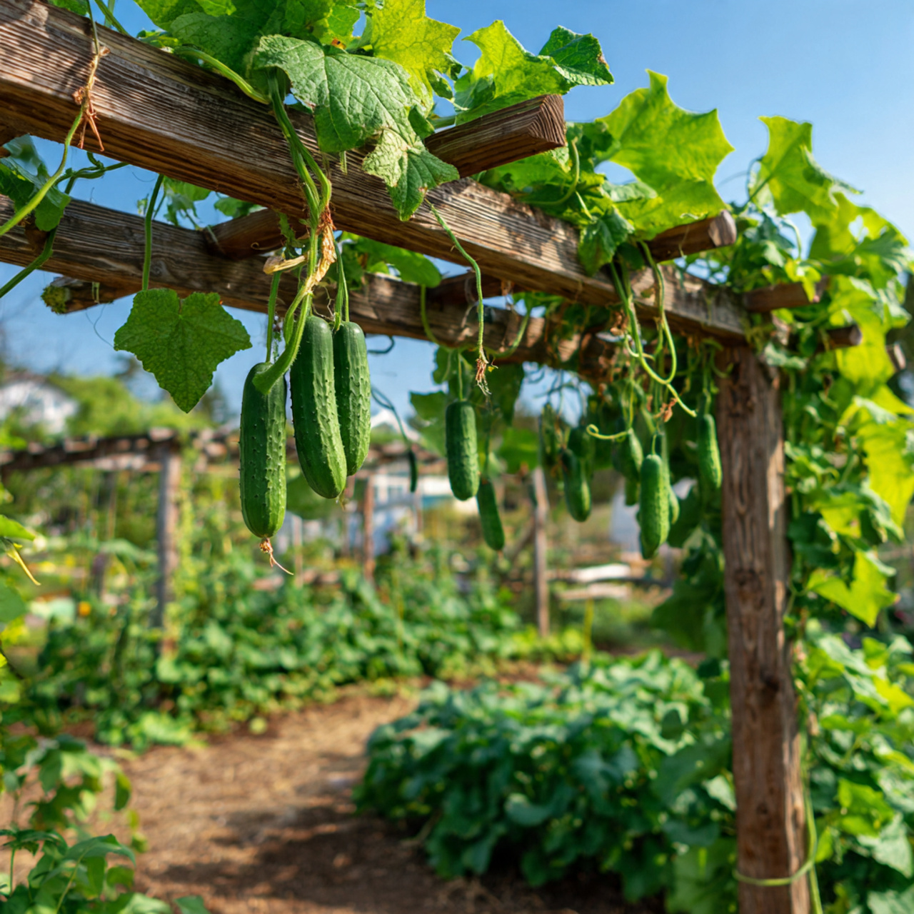 Classic Wooden Trellis Setup