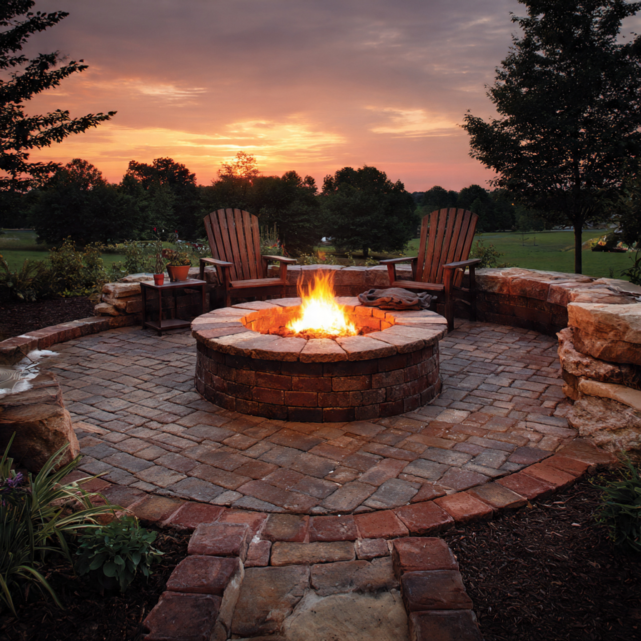 a classic backyard fire pit made of 1