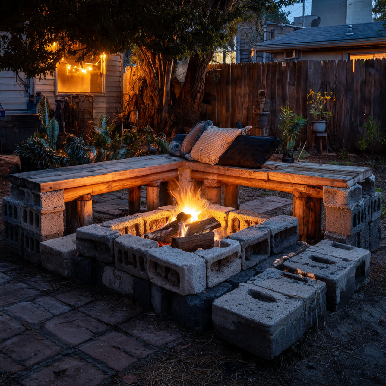 a creative backyard diy fire pit made 1