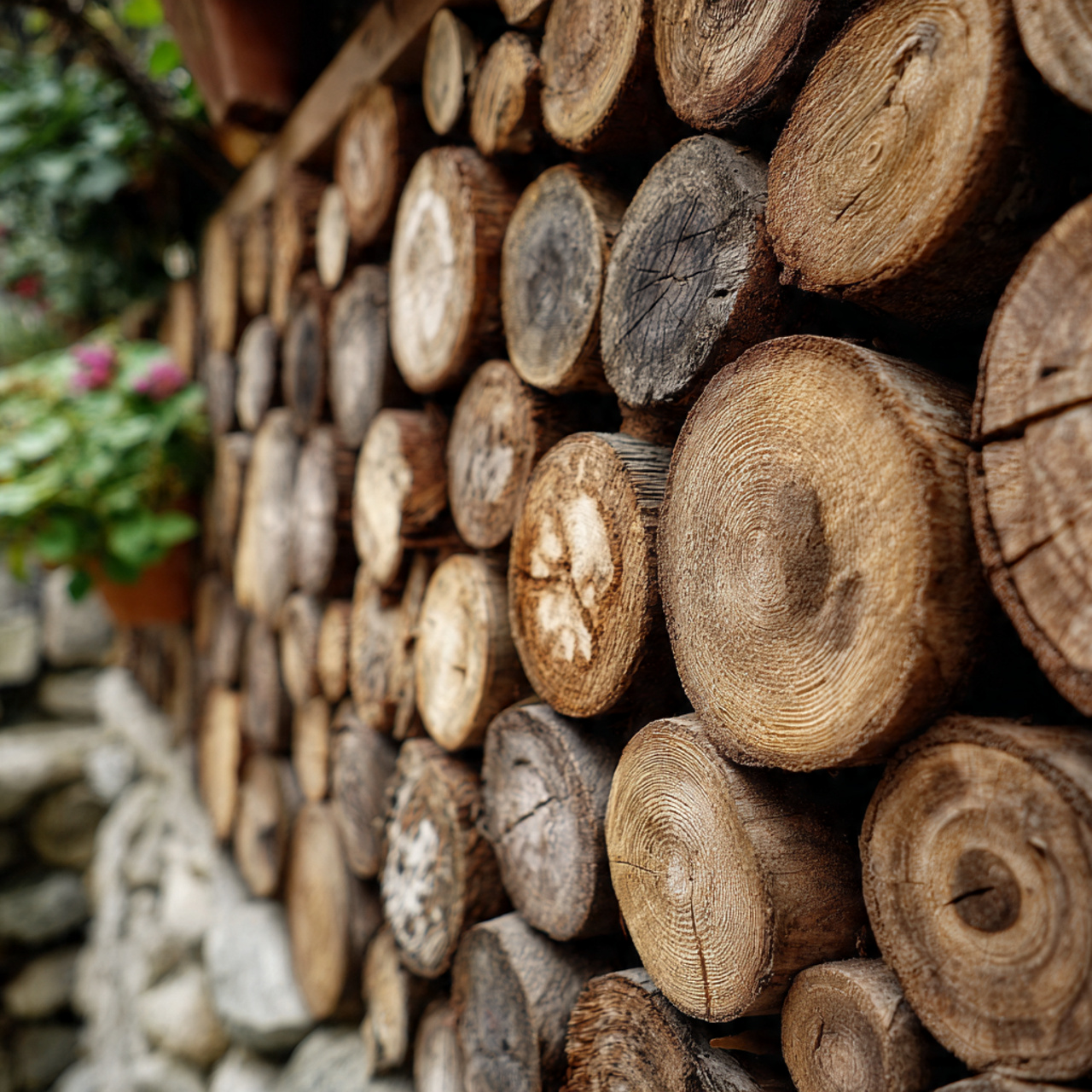 Log Stack Walls