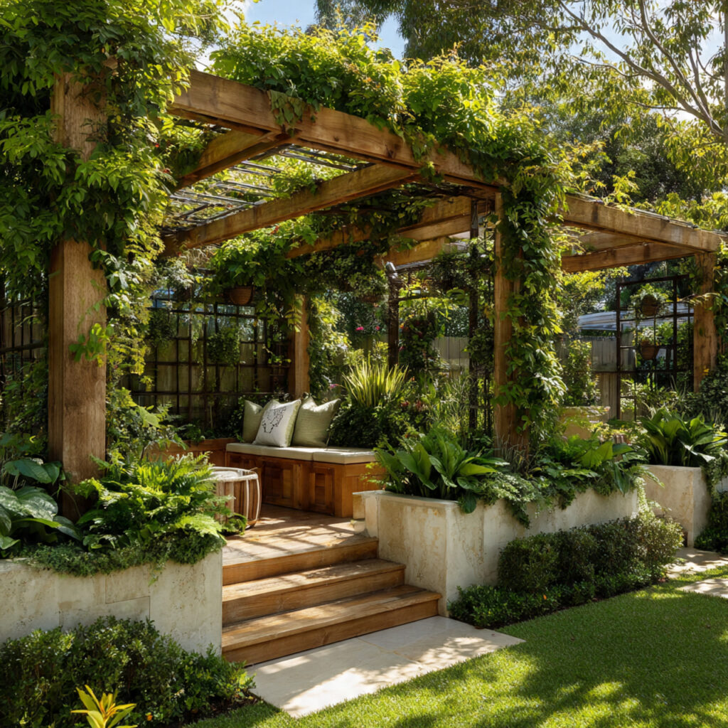 Pergolas with Integrated Planters