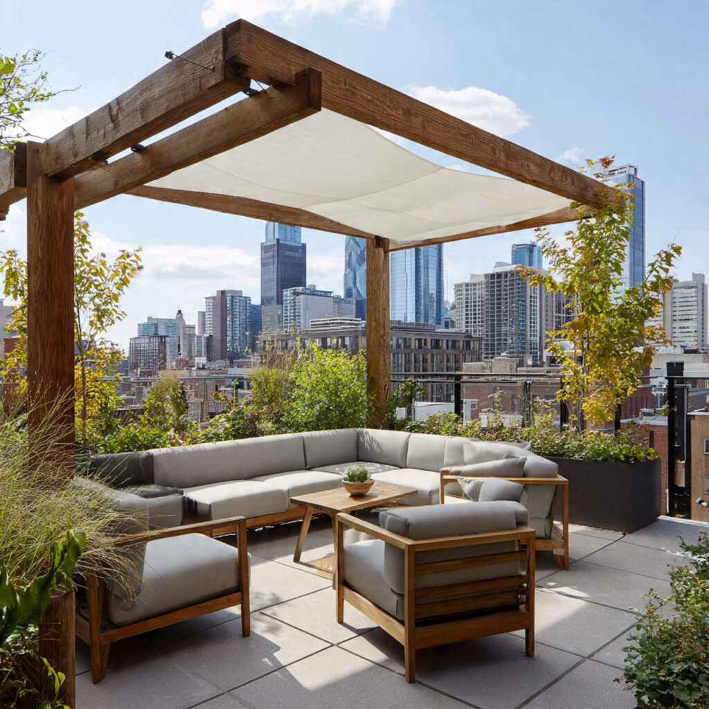 Rooftop Garden Pergolas