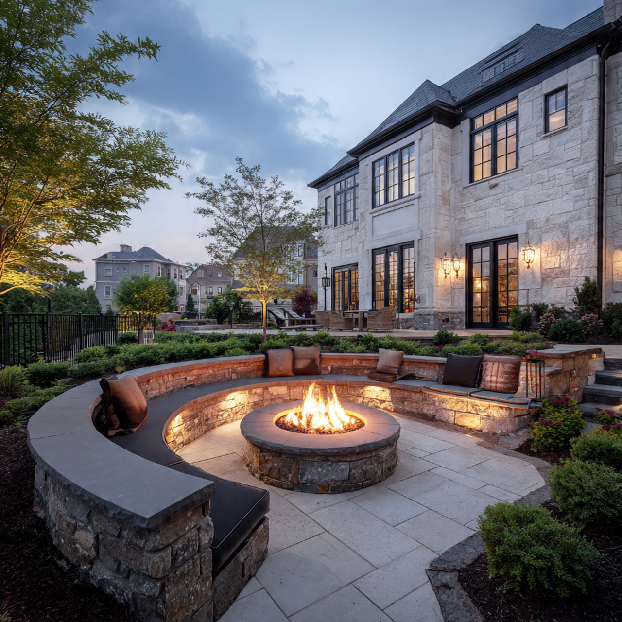 Built-In Backyard Fire Pit