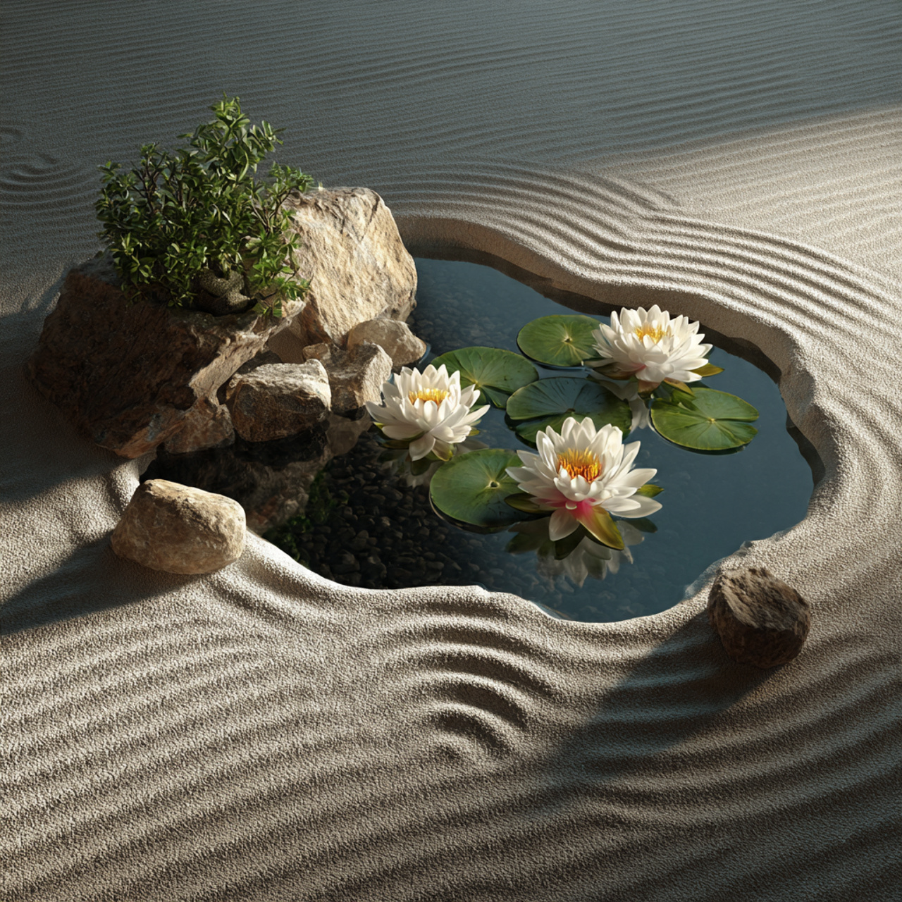 Incorporating Lotus in Zen Gardens