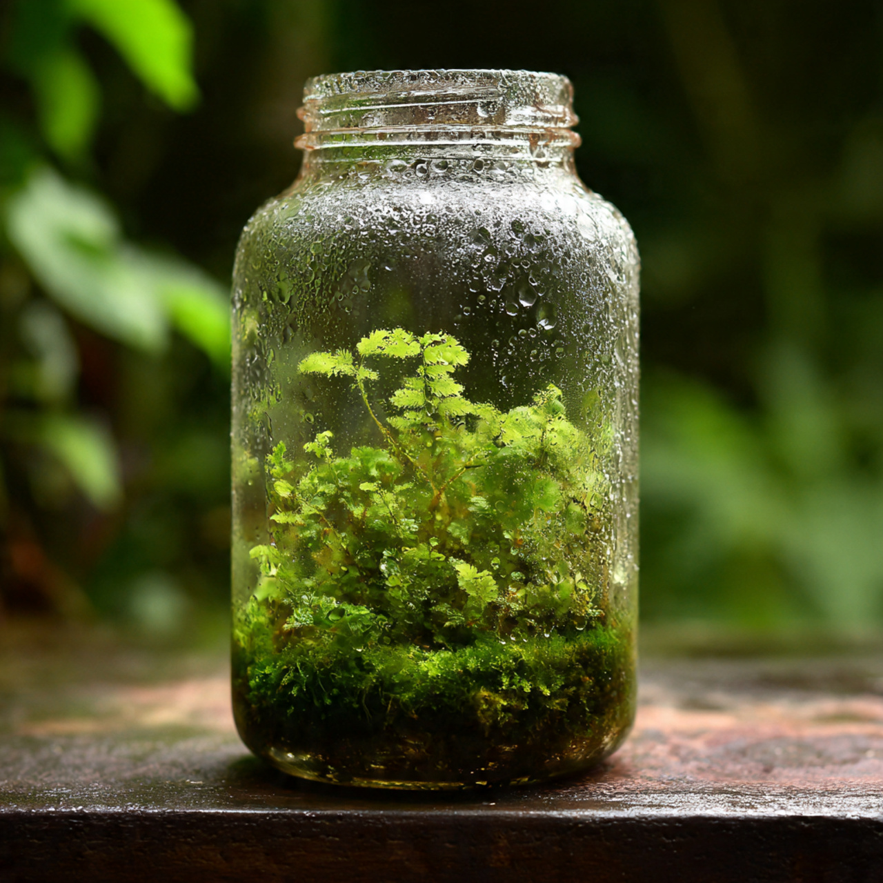 a simple mason jar or apothecary jar