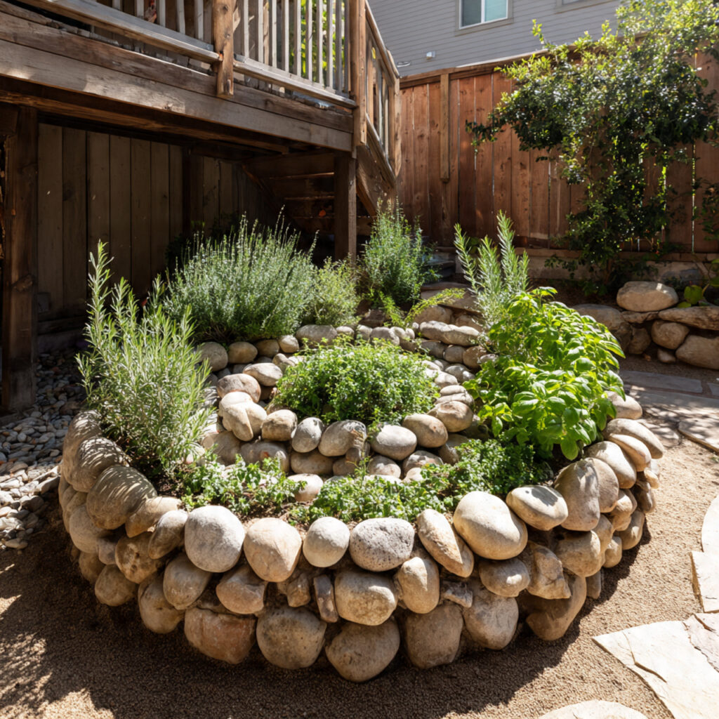 25 Home Garden Ideas to Transform Your Space into a Lush Retreat 13 a spiral herb garden made of stones