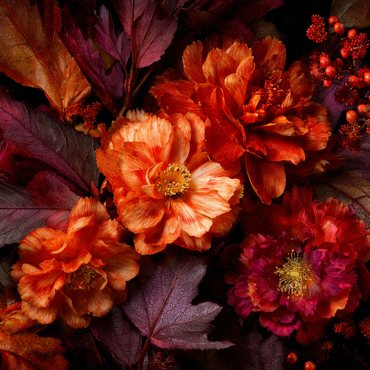 autumn garden featuring october birth flowers with