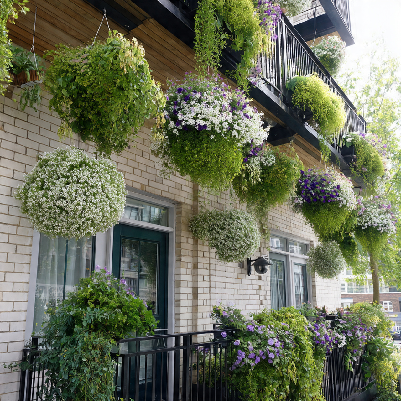 Maximize Overhead Space by Hanging Baskets