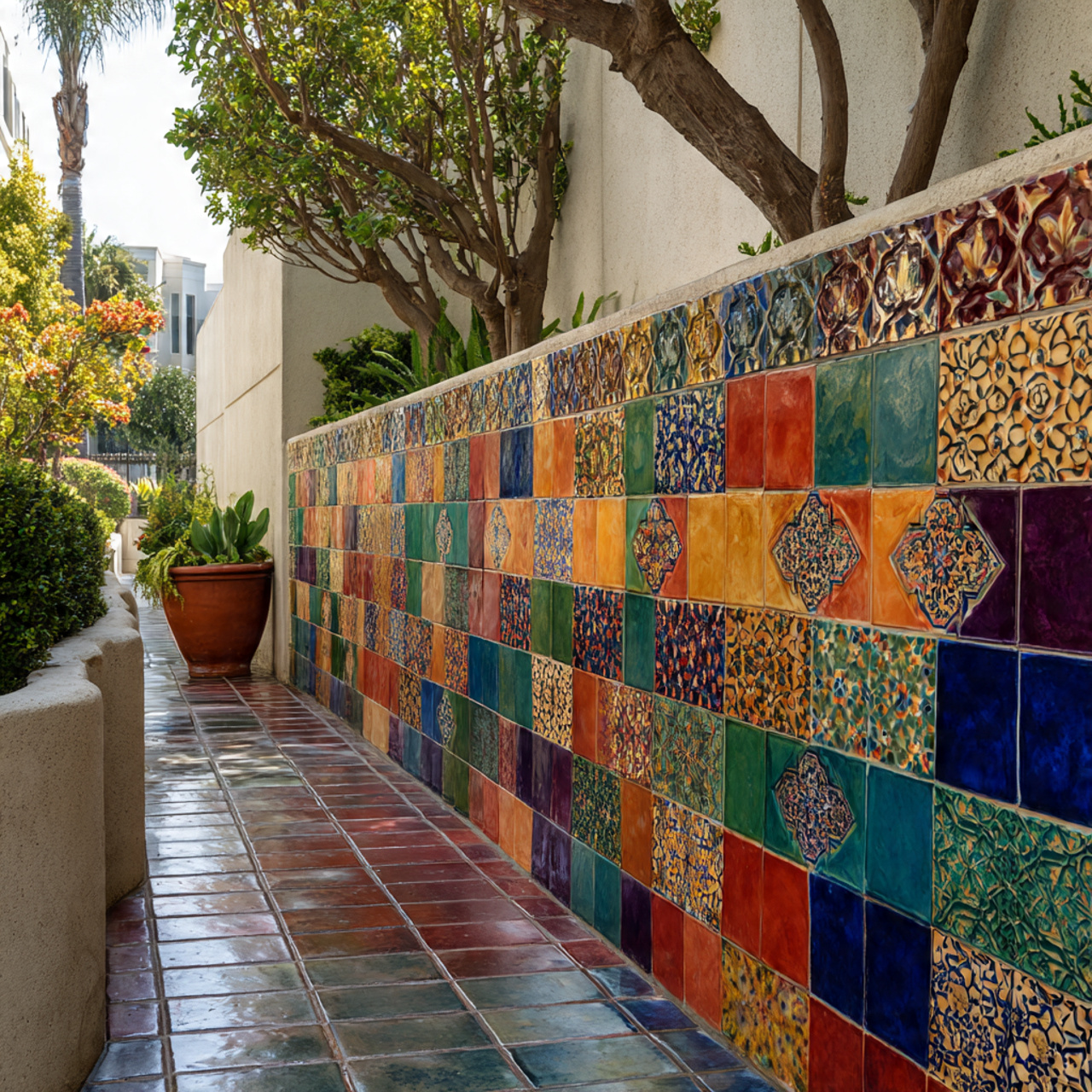 Tiled Garden Walls