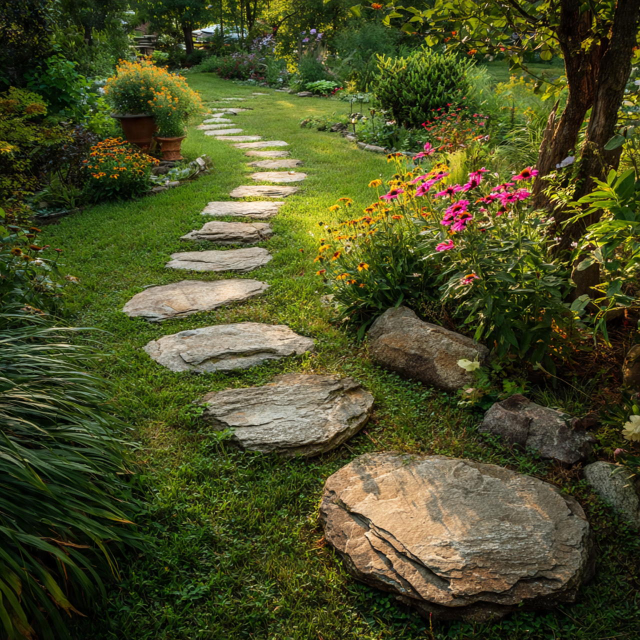 Stepping Stone Trails for Organic Movement