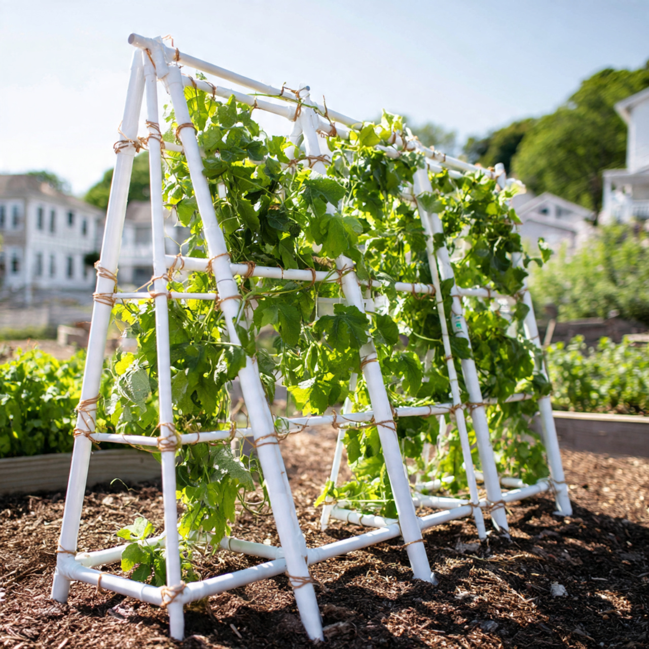 DIY PVC Pipe Trellis