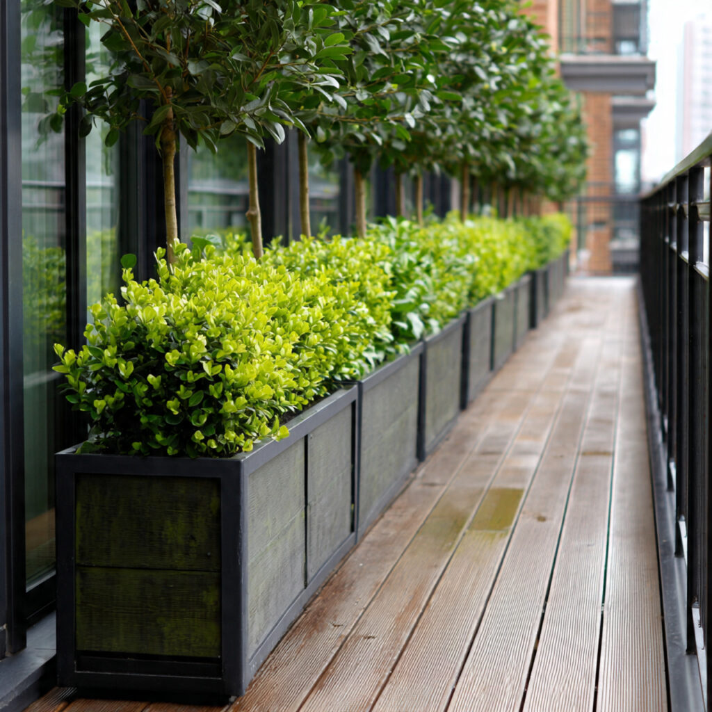 Utilize Tight Spots through Narrow Planter Boxes