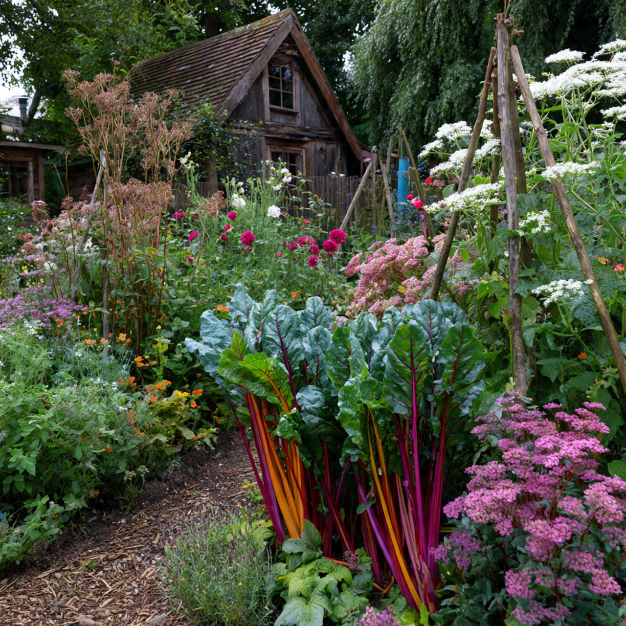 Mixed Planting of Flowers and Edibles