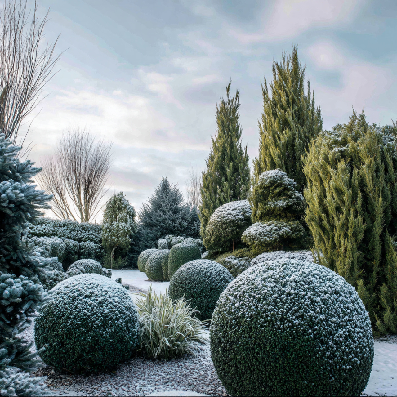 Winter Garden: 18 Ideas to Transform Your Cold-Season Space 1 Evergreen Structural Plants