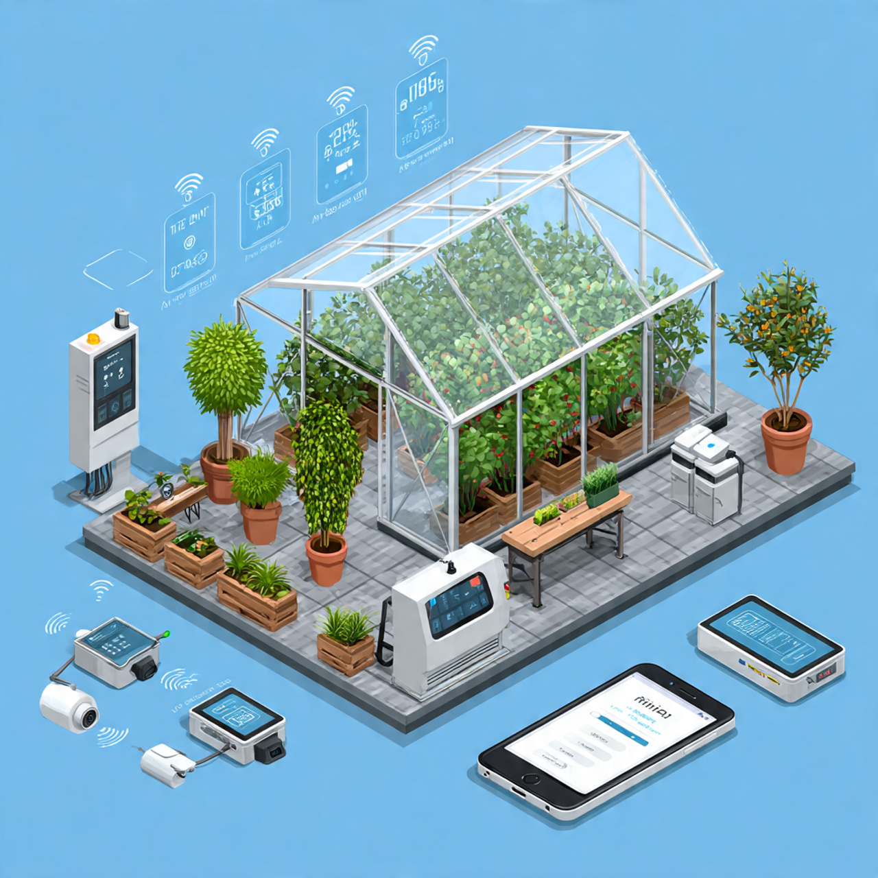 Smart Technology Indoor Greenhouse Integration