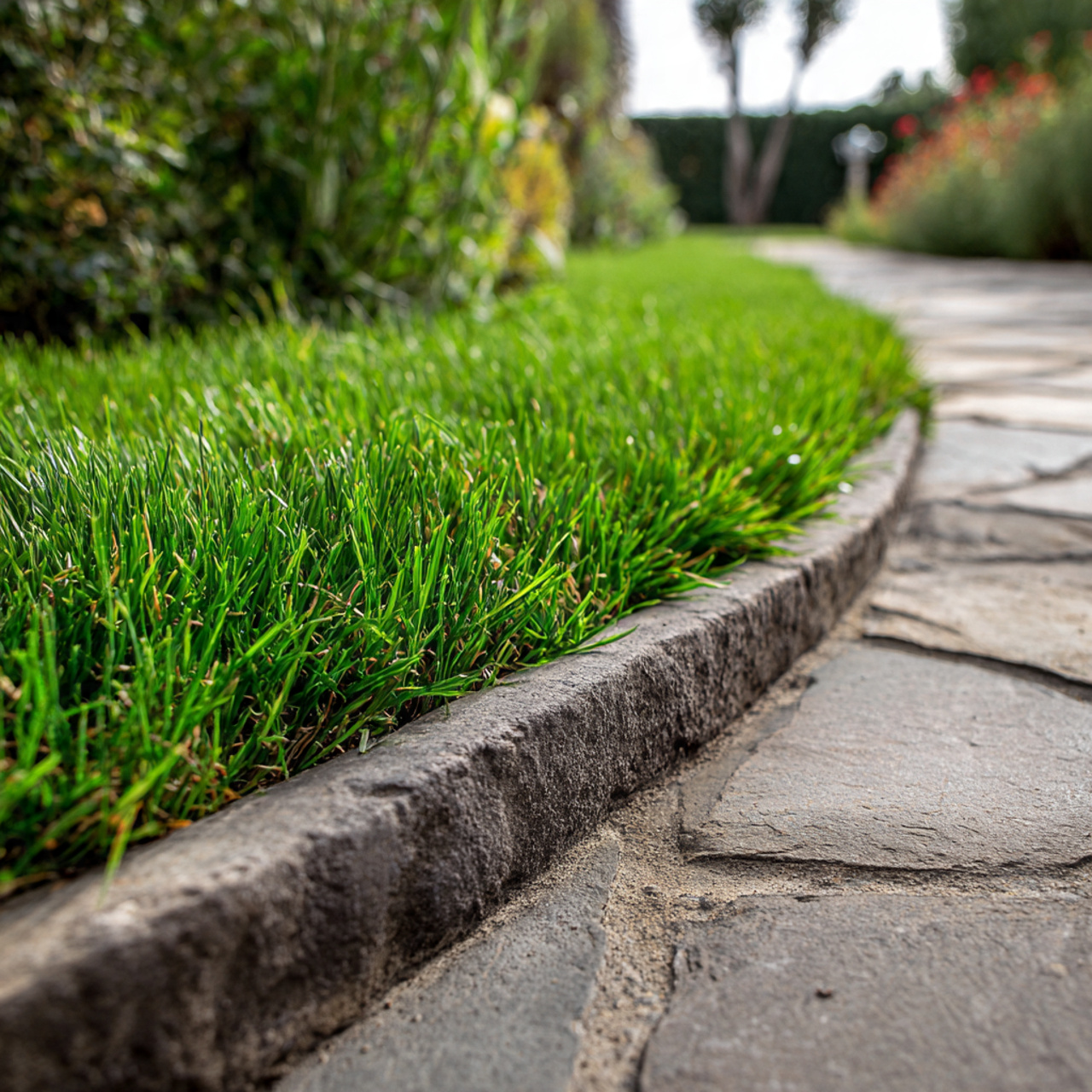 Lawn Edging to Protect Walkways