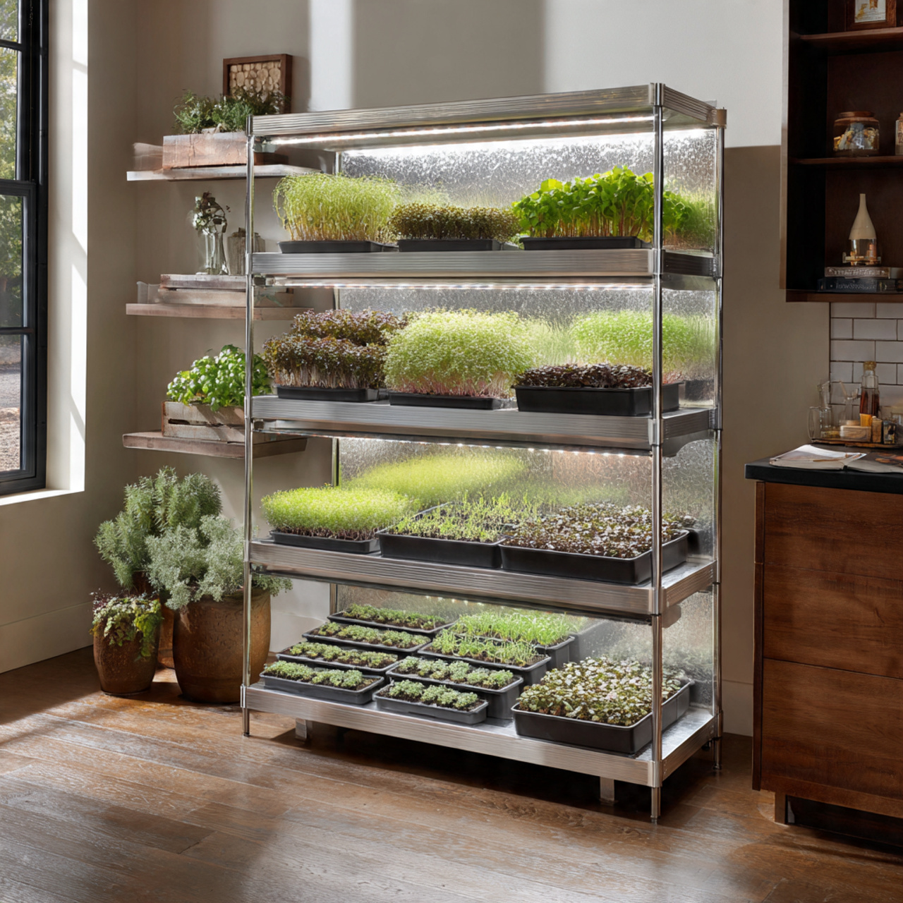 Bookshelf Indoor Greenhouse Transformation